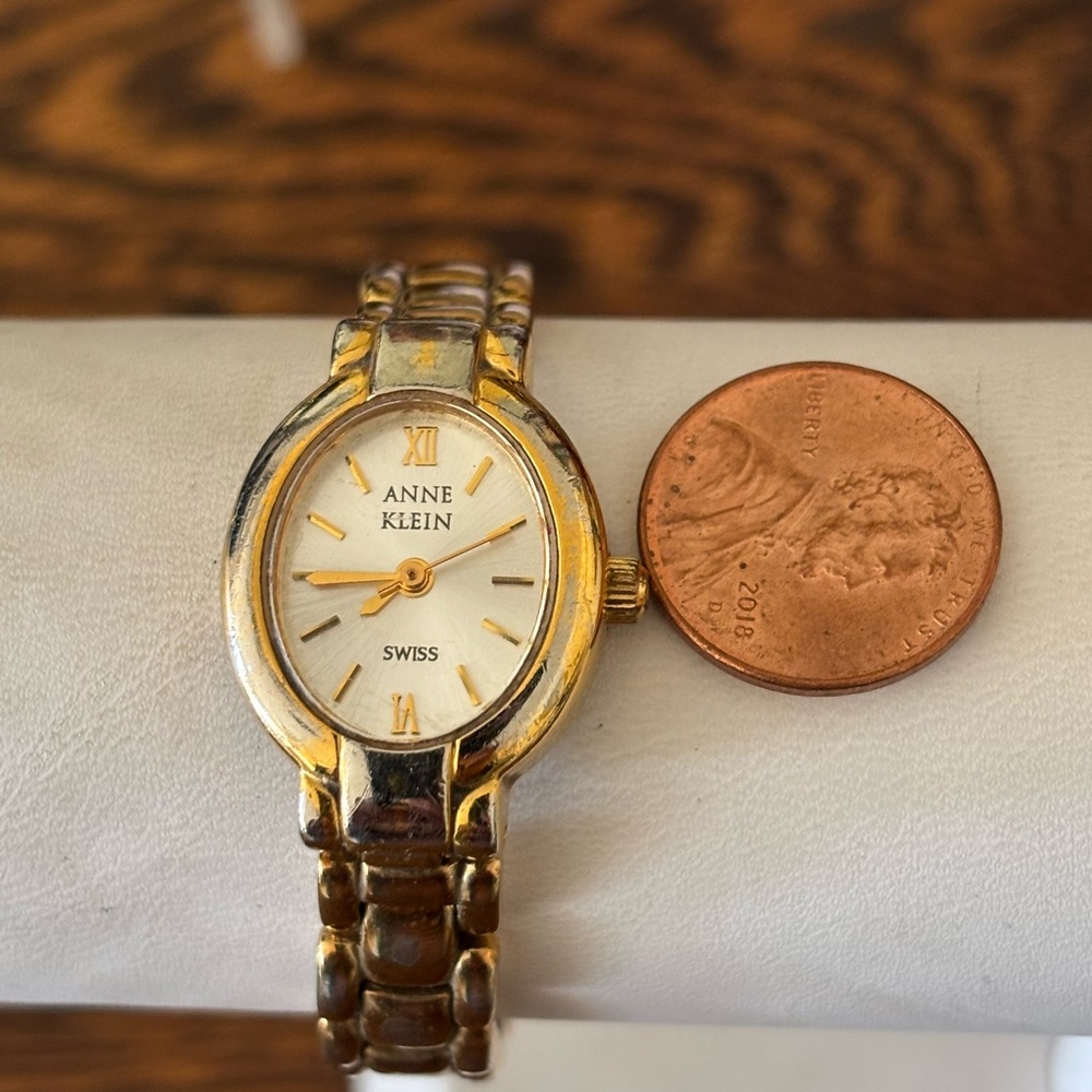 Anne Klein Gold and White Women's Watch - Picture 8 of 9